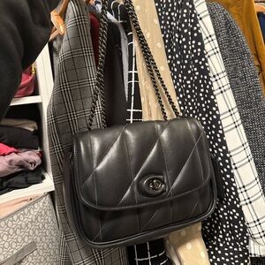 Coach Pillow Madison Black Gunmetal Bag